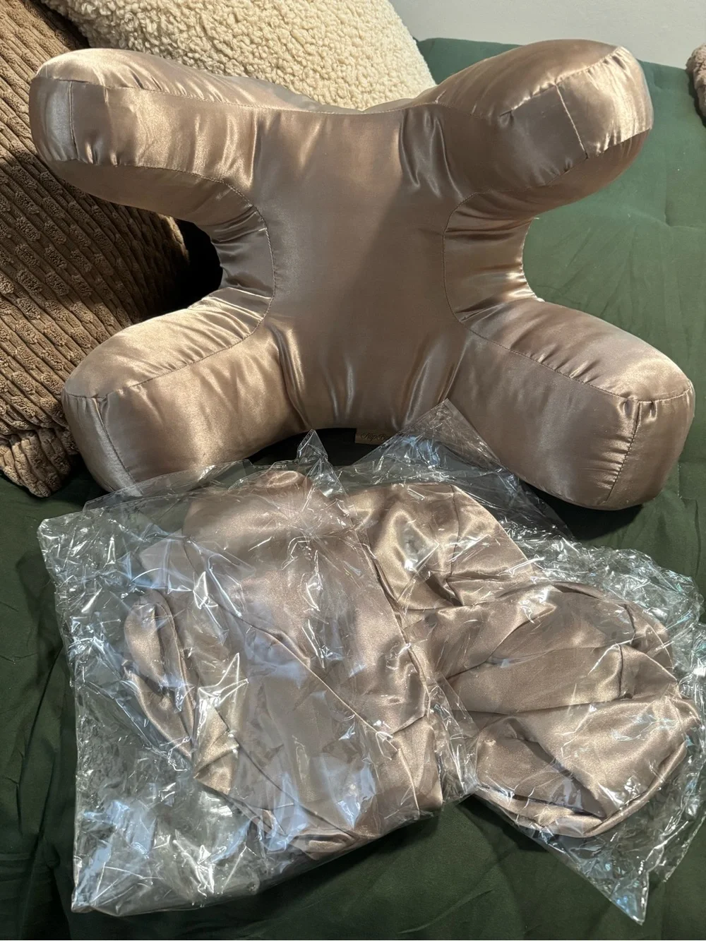 Silky Champagne Starfish Shaped Pillow